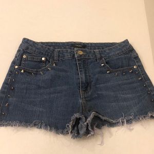 Forever 21 Studded Denim Shorts